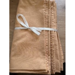 6 serviettes orangées 
