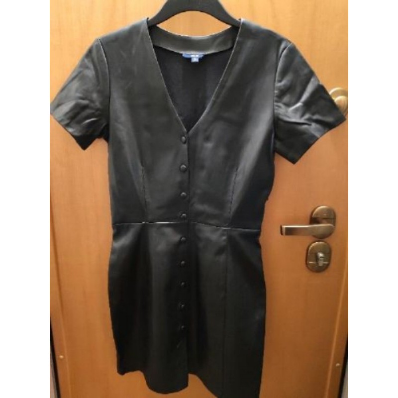 Robe simili cuir noire Kiabi   38 