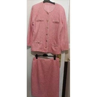 Tailleur rose (veste manche...