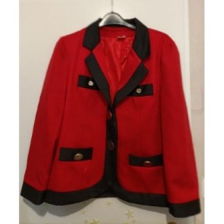 Veste rouge - bordure noire...
