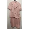 Tailleur rose clair veste et jupe (manche courte) Yessica - Taille 46