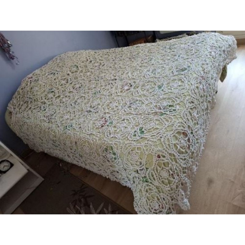 Couette en crochet coton 2/2 m fait main 