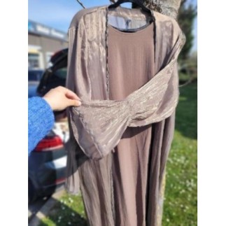 ABAYA DUBAI neuve rose poudre 4 pièces T60 