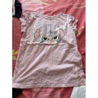 T shirt stitch rose T 10 ans 