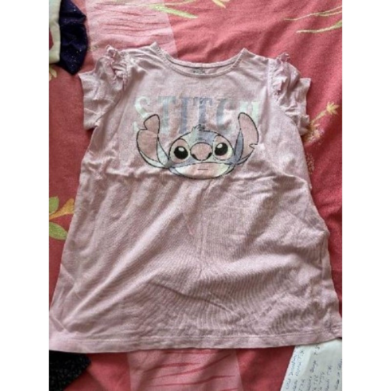 T shirt stitch rose T 10 ans 