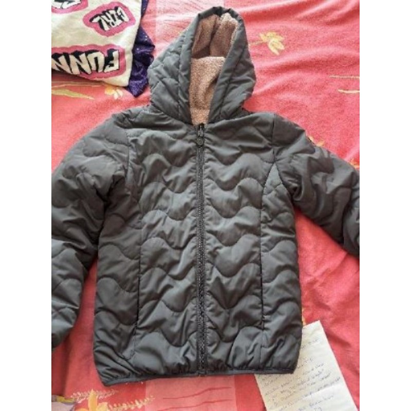 Manteau gris et rose Okaïdi T8 ans 