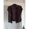 Chemisette a motif zebré marron noir taille 44