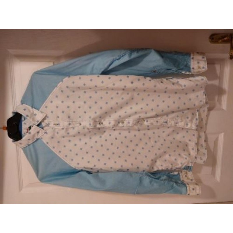 Chemise Bleu Pois T  L