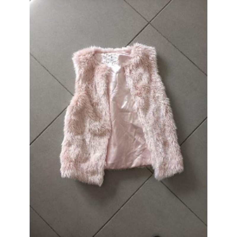 Veste fourrure rose 8 ans 