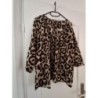 BLOUSE LEOPARD MANCHE 3/4 T. L