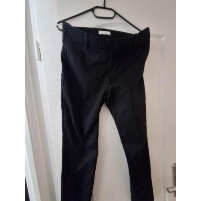 PANTALON NOIR H*M ZIP COTE T. M