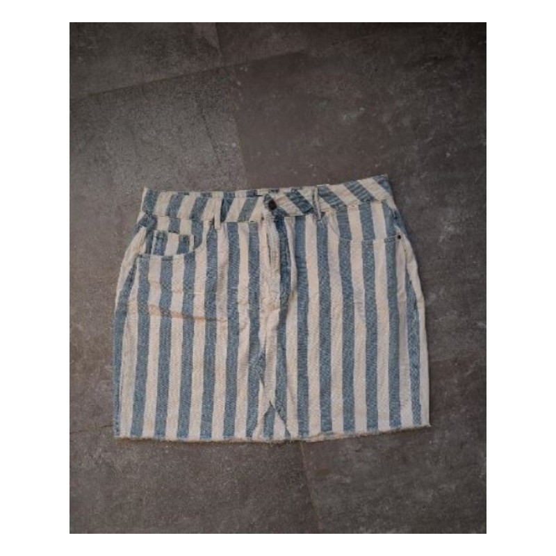 Jupe denim rayures Etam T 44 