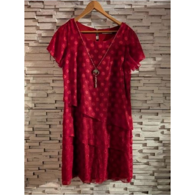 Robe rouge collier Armand Thiery T 40