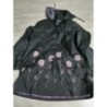 MULTIPLES MANTEAU IMPER noir fleurs mauve taille L