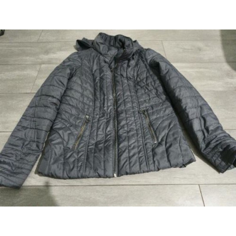 BREAL Doudoune grise à capuche taille M