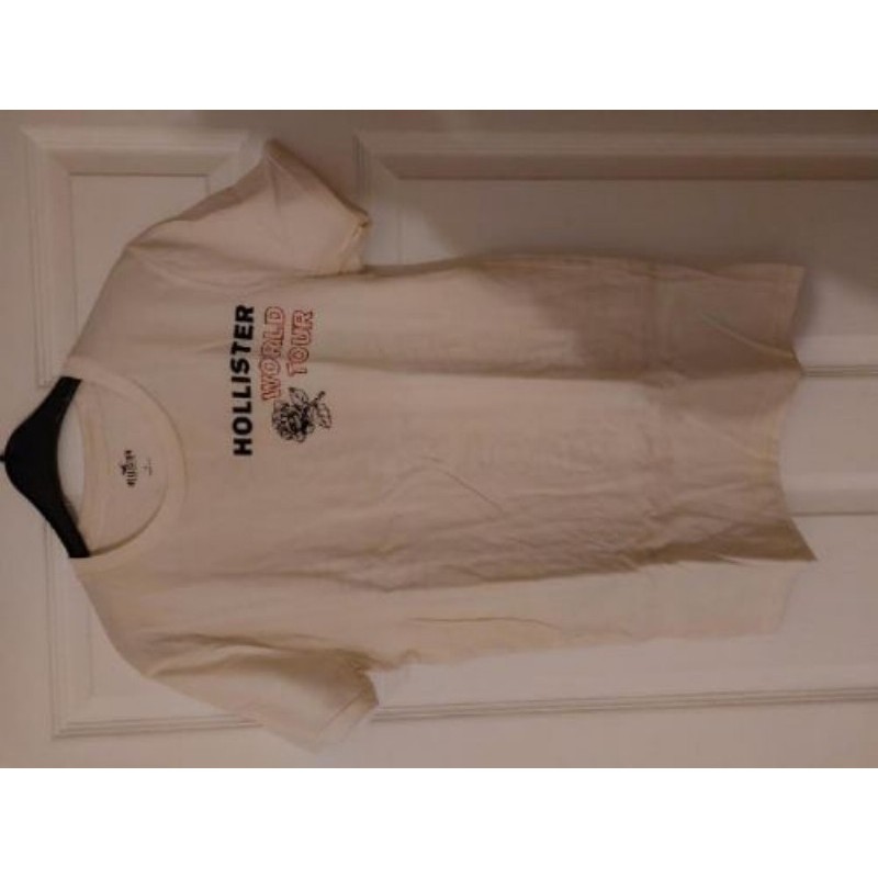 Tee Shirt Femme Hollister Blance Motif T S