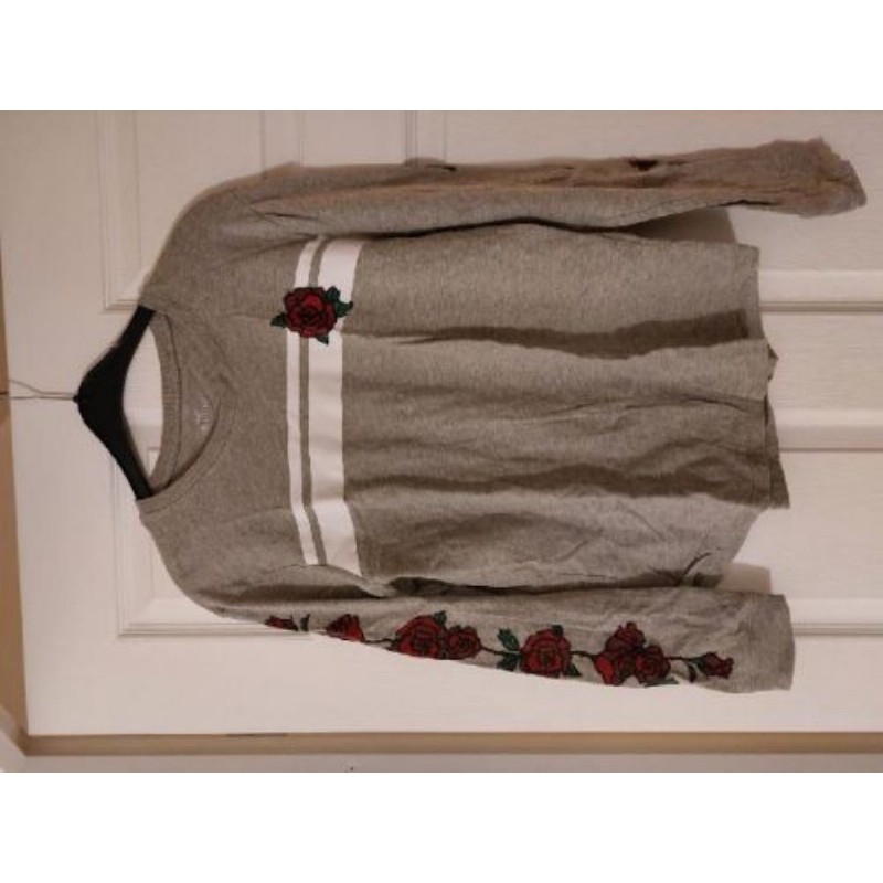 Tee Shirt Femme Gris Fleus ML TS