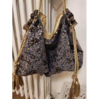 Sac à main bourse doré 