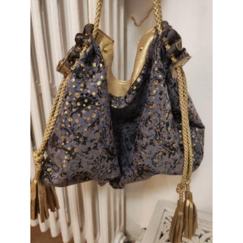 Sac à main bourse doré 