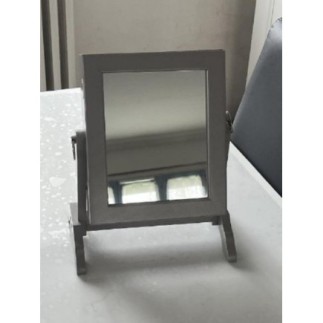 Coffret bijoux gris avec miroir