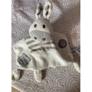 Doudou gris et blanc