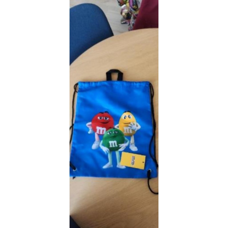 Sac à dos en toile bleu M&Ms neuf