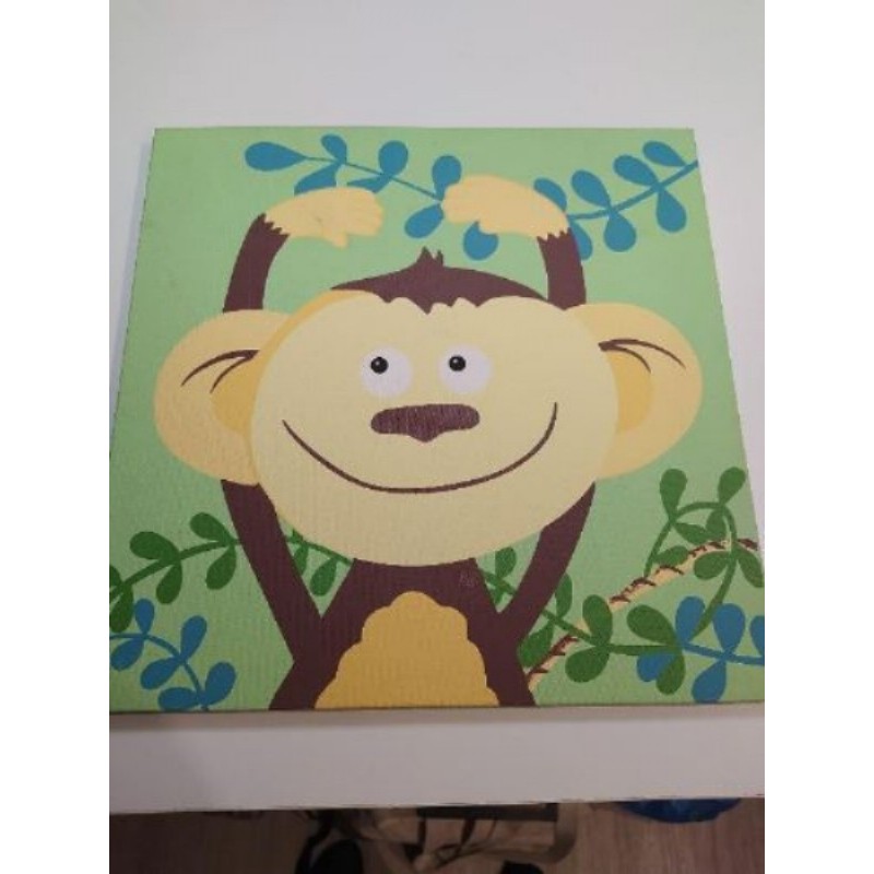 Tableau Petit Singe Trop Mimi