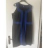 Robe droite noir et bleu T 50