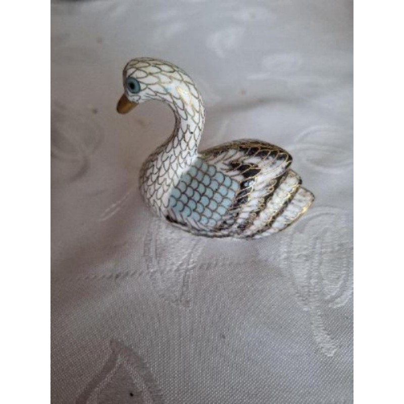 Cygne ancien emaille
