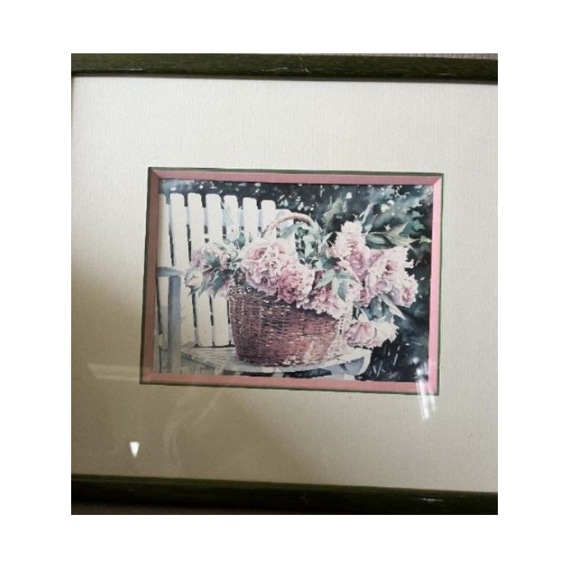 Cadre bouquet de pivoines