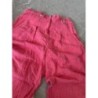 Pantalon femme, gaz de coton fuchsia, taille unique