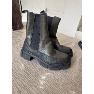 Bottines vert, kaki, taille 36