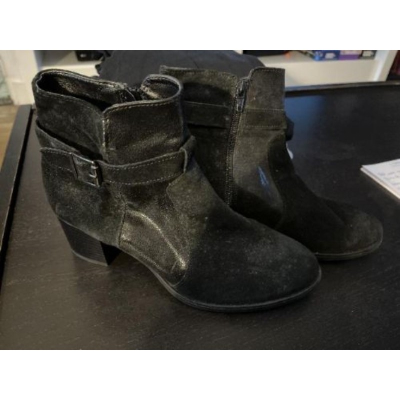 Boots talon noires nubuk taille 40