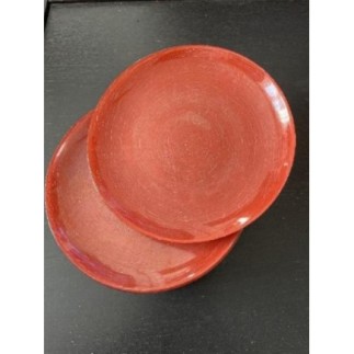 12 Assiettes à dessert rouges 