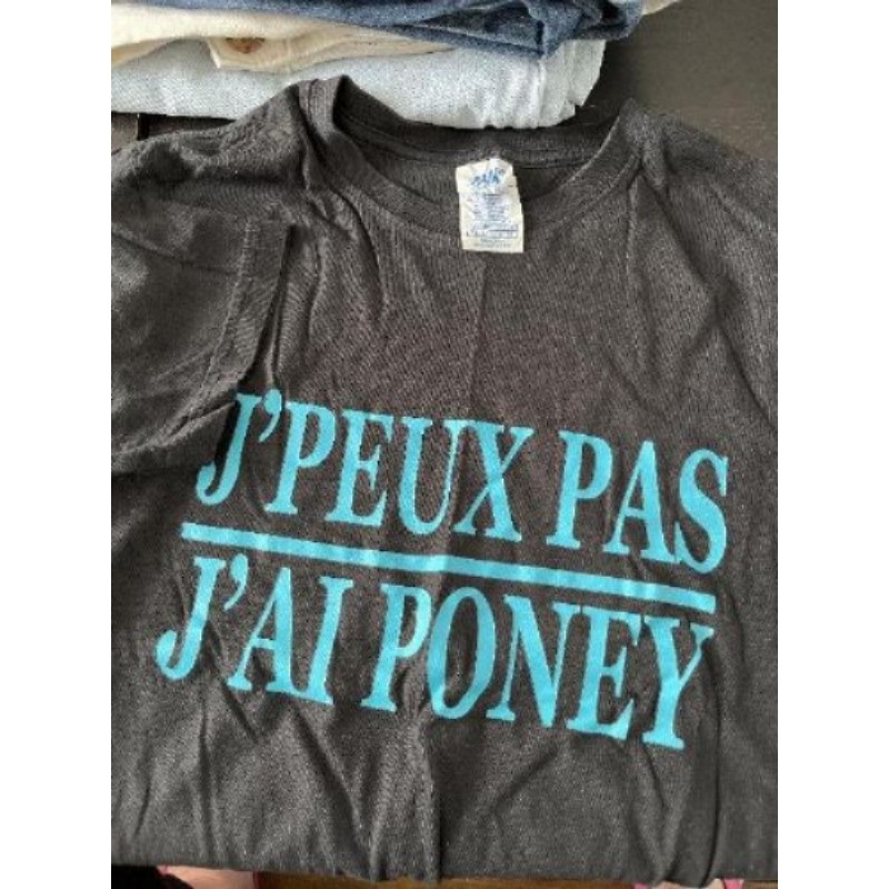 Tee-shirt j’peux pas j’ai poney 9-11ans