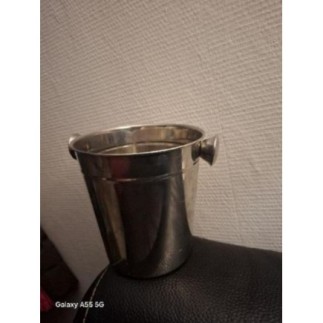 Seau à champagne en inox argenté 