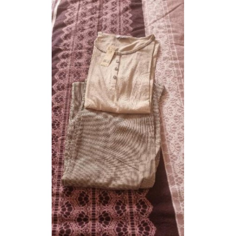 Pyjama Etam beige marron T 40
