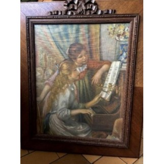 Tableau avec encadrement bois 