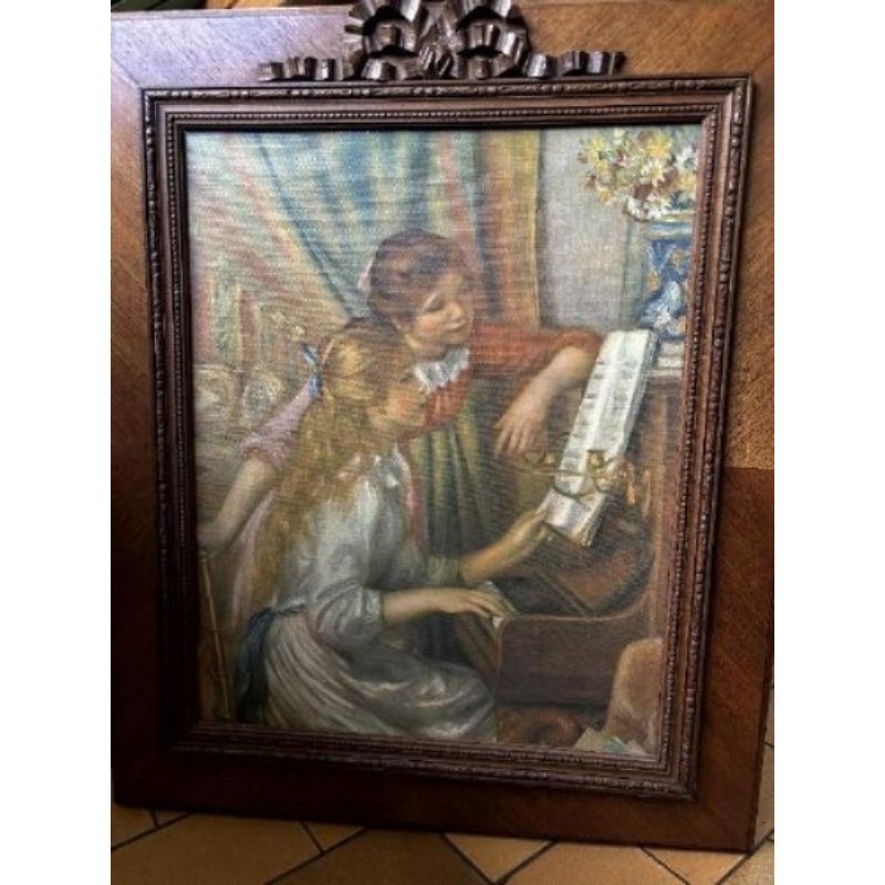 Tableau avec encadrement bois 