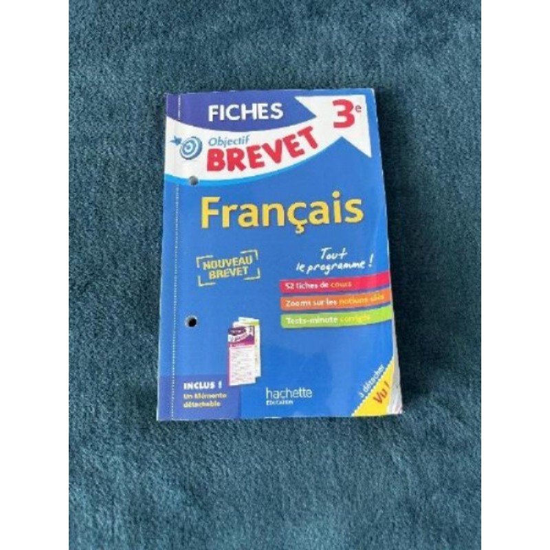 Livre prépa Brevet Français fiches détachables 