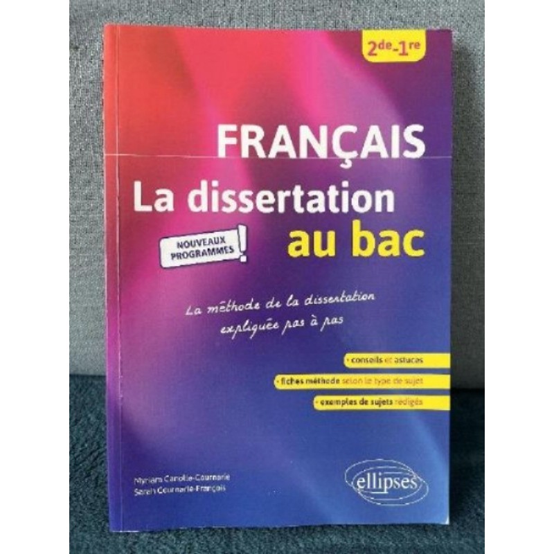 Livre dissertation Bac 