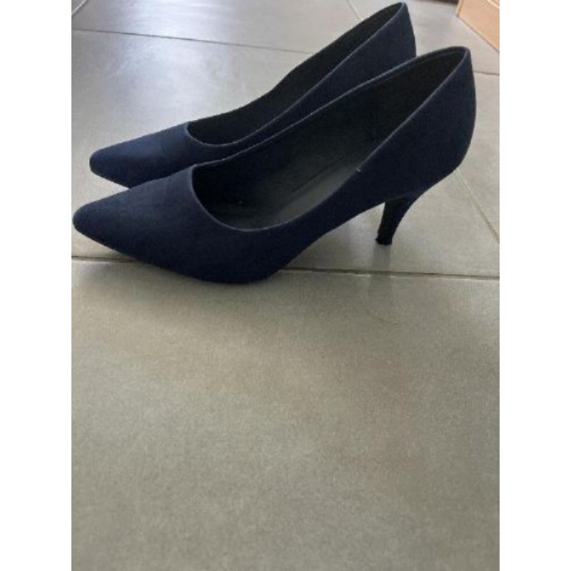 Chaussures escarpins bleu La halle 