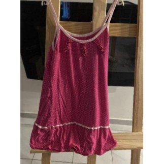 Robe rose à pois blanc - 6 ans