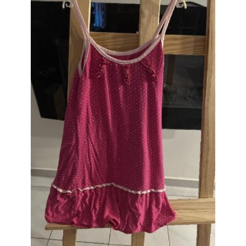 Robe rose à pois blanc - 6 ans