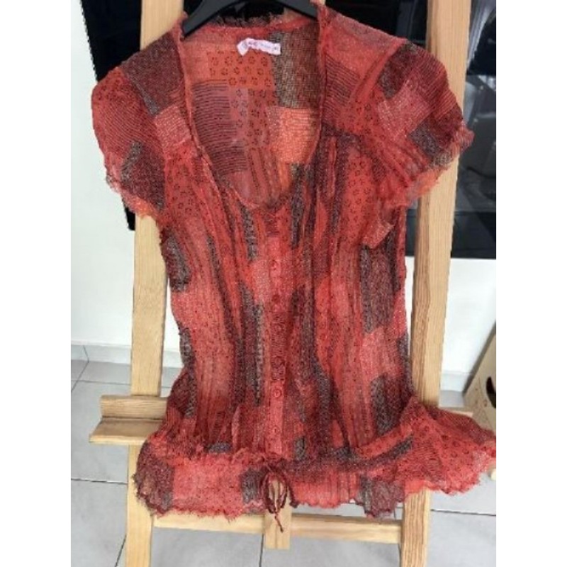 Gémo - haut multicolore rouge - taille 40