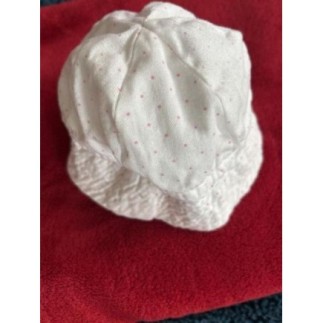 Bob blanc à pois rose 