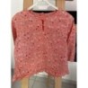 T-shirt manche longue rose fleurs - 18 mois 