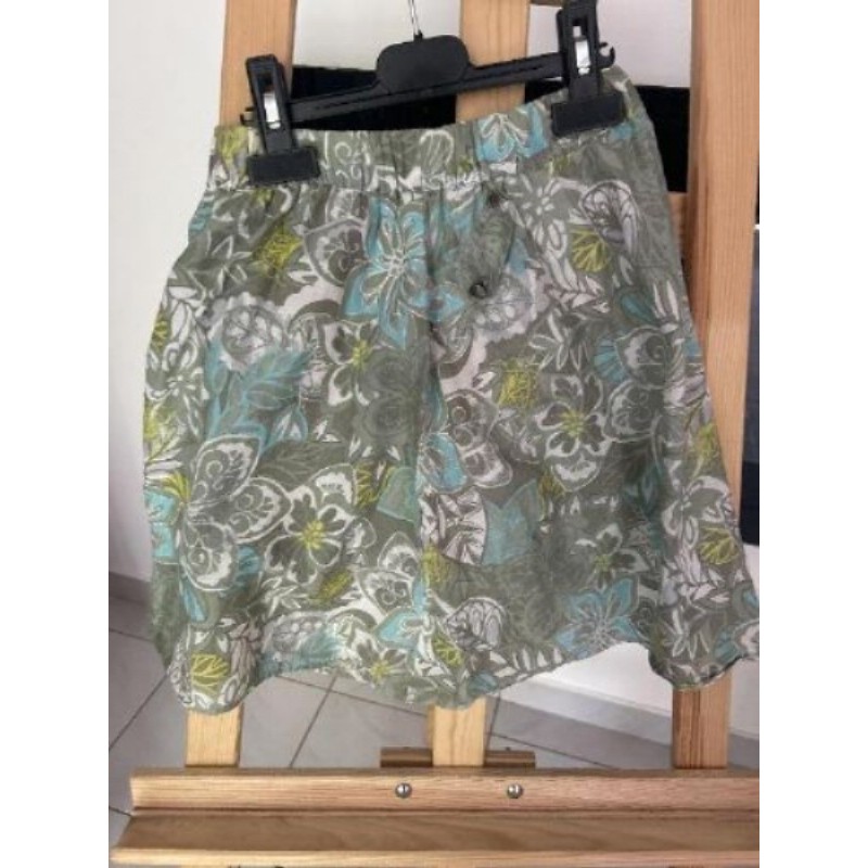 Nextenso - robe kaki avec motifs - 8 ans