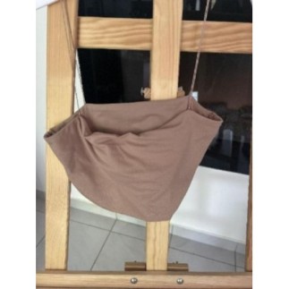 shein - top couleur marron...