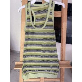 Robe débardeur vert gris à...